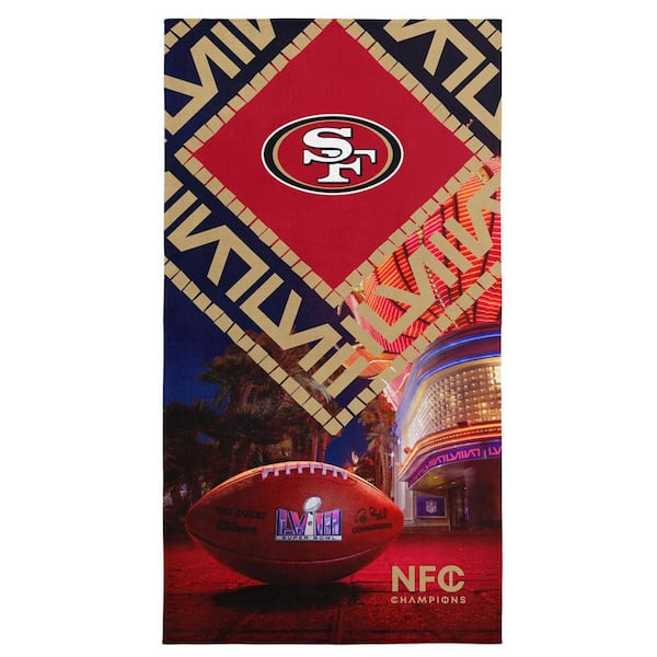 THE NORTHWEST GROUP NFL 49ERS SB58 Arrival Participant Printed Multi-Colored Graphic Beach Towel- Cotton/Polyester Blend Beach Towel