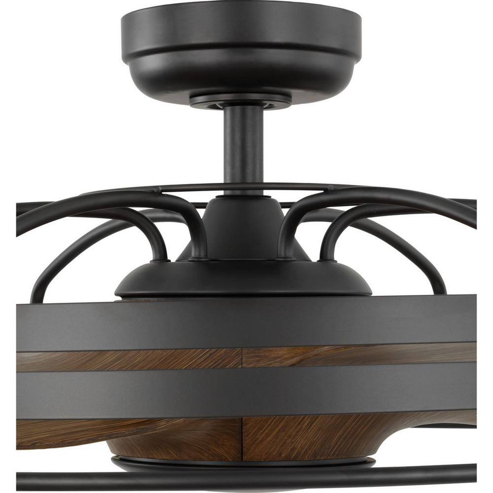 Graphite Industrial 26" Ceiling Fan with Remote and Lighting