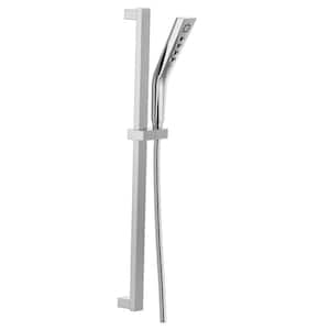 3-Spray Patterns 1.75 GPM 1.81 in. Wall Mount Handheld Shower Head with H2Okinetic in Lumicoat Chrome