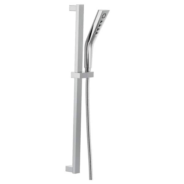Delta 3-Spray Patterns 1.75 GPM 1.81 in. Wall Mount Handheld Shower Head with H2Okinetic in Lumicoat Chrome