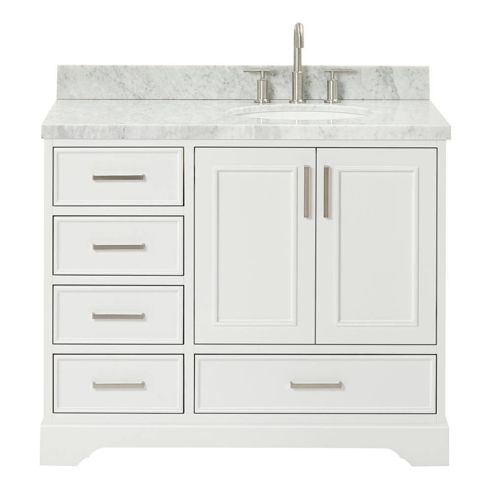 ARIEL Stafford 43 in. W x 22 in. D x 36 in. H Right Single Sink Bath ...