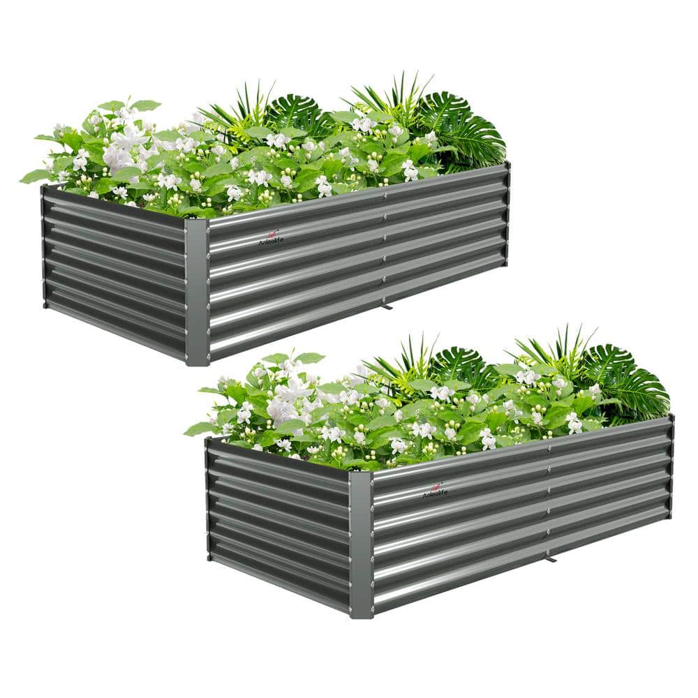鉢・プランター NEIGHBORHOOD SRL . GARDEN BED / I-S Tozey 8 ft. x 4 ft. x 1 ft. Galvanized Steel Raised Garden
