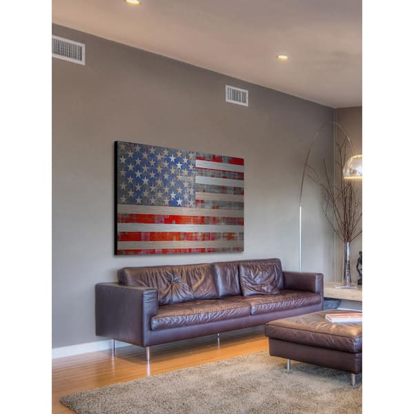 Unbranded 24 in. H x 36 in. W "American Dream" by Parvez Taj Printed Brushed Aluminum Wall Art
