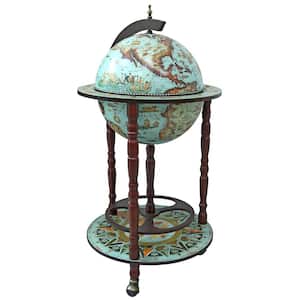 16-Century Crema Durata Multi-Colored Replica Globe Bar Cabinet