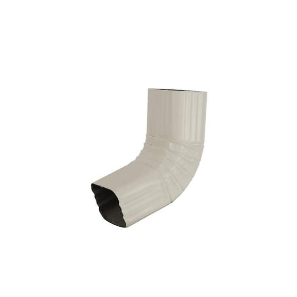 3 in. x 4 in. Bone Linen Aluminum Downspout A Elbow