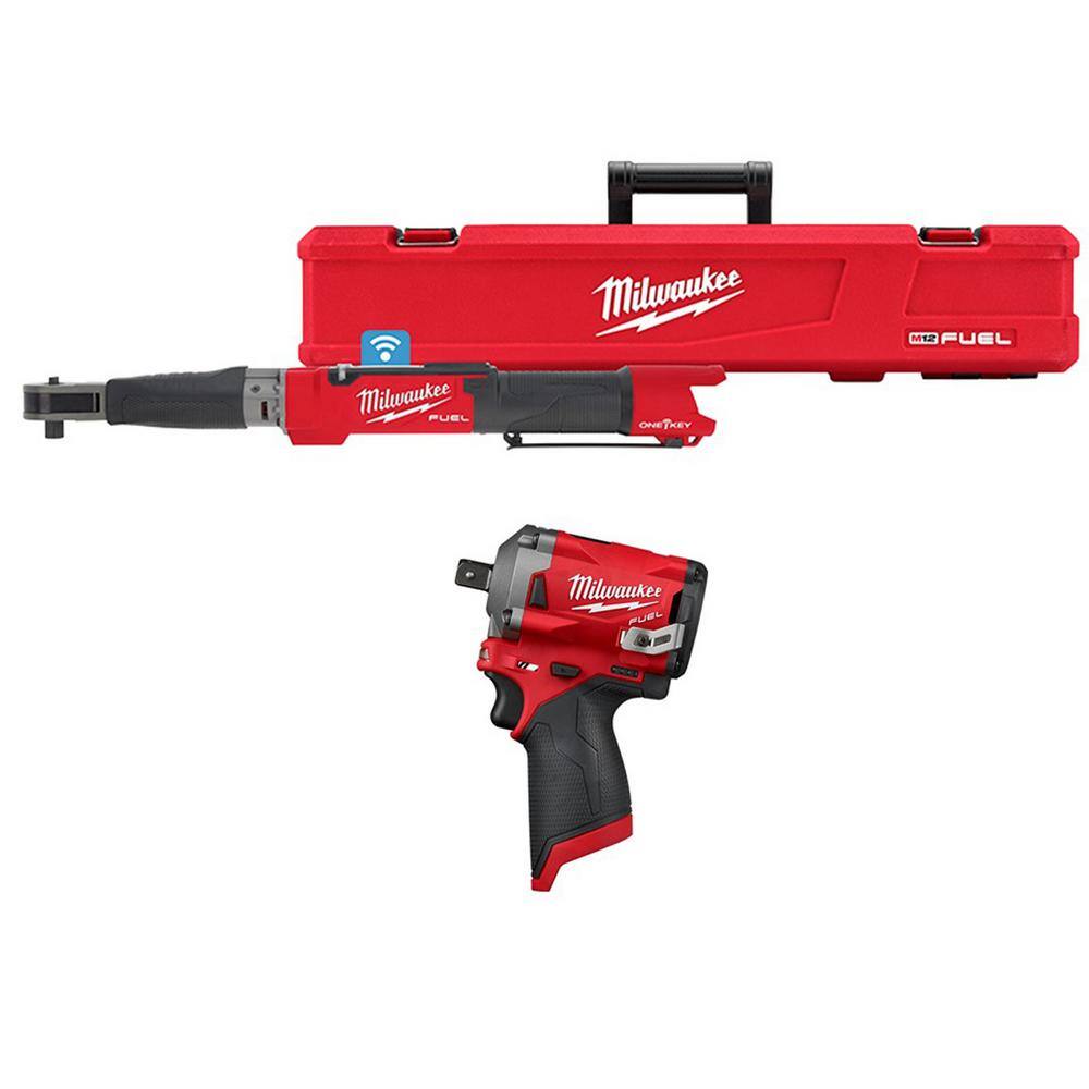 Milwaukee M12 FUEL One-Key 12-Volt Lithium-Ion Brushless Cordless 1/2 ...