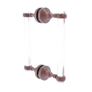 Pacific Grove 8 in. Back to Back Shower Door Pull with Twisted Accents in Antique Copper