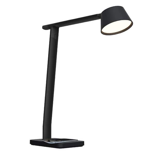 BLACK+DECKER 17 in., Black, Indoor, Desk Lamp with Qi Wireless Charger, Indoor, Automatic Circadian Lighting