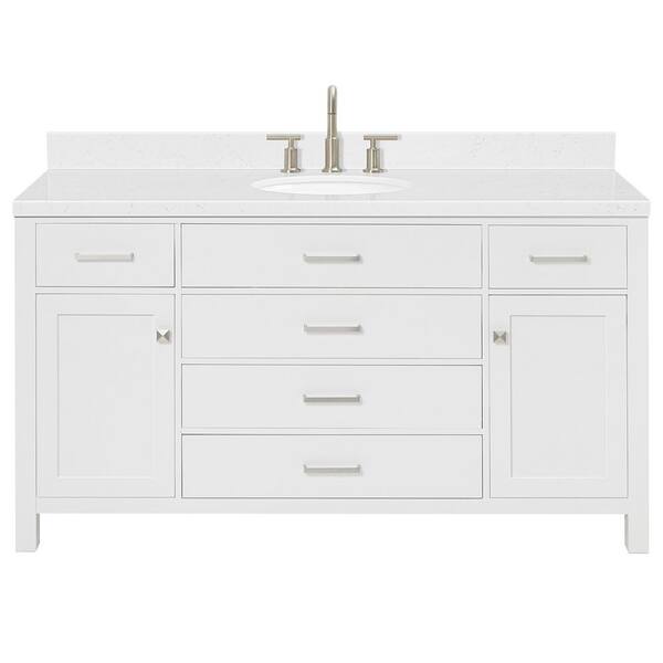 ARIEL Bristol 60.25 in. W x 22 in. D x 36 in. H Single Sink ...