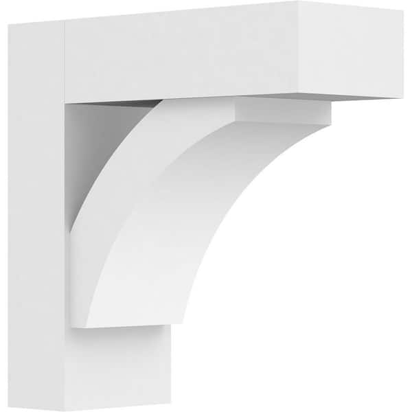 Ekena Millwork Standard Thorton 5 in. W x 14 in. H x 14 in. D Signature Urethane Polyurethane Bracket With Block Ends