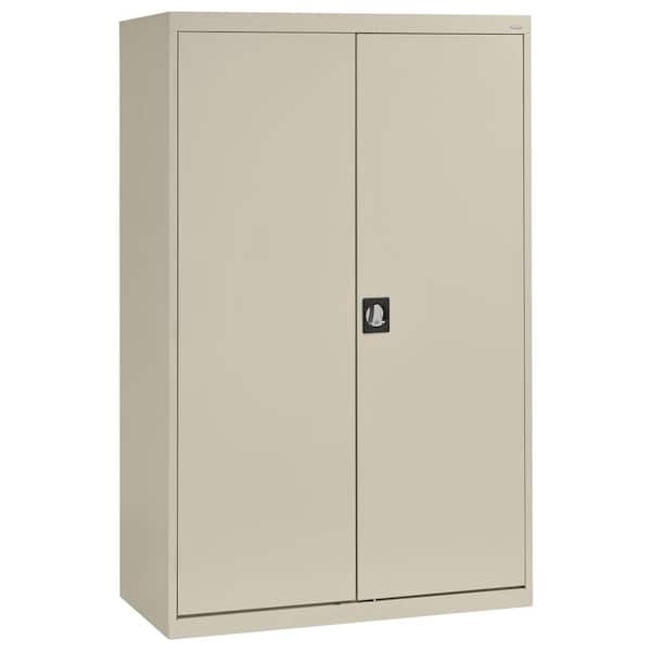 Sandusky Elite Series 46 in. W x 72 in. H x 24 in. D 22-Gauge 5-Shelf Steel Freestanding Garage Storage Cabinet in Putty
