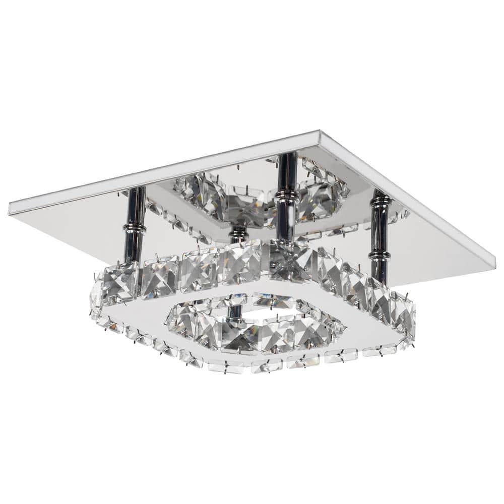 Reviews for YANSUN 8 in. Chrome Integrated Selectable LED Modern Flush
