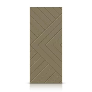 28 in. x 80 in. Hollow Core Olive Green Stained Composite MDF Interior Door Slab