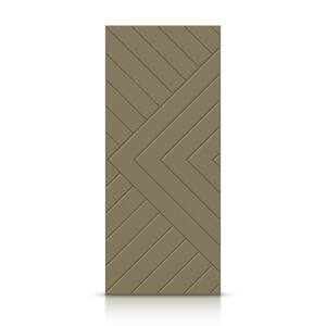 32 in. x 80 in. Hollow Core Olive Green Stained Composite MDF Interior Door Slab