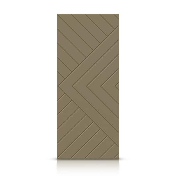 CALHOME 32 in. x 96 in. Hollow Core Olive Green Stained Composite MDF Interior Door Slab
