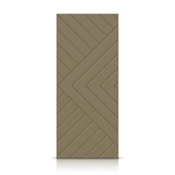 CALHOME 44 in. x 96 in. Hollow Core Olive Green Stained Composite MDF Interior Door Slab