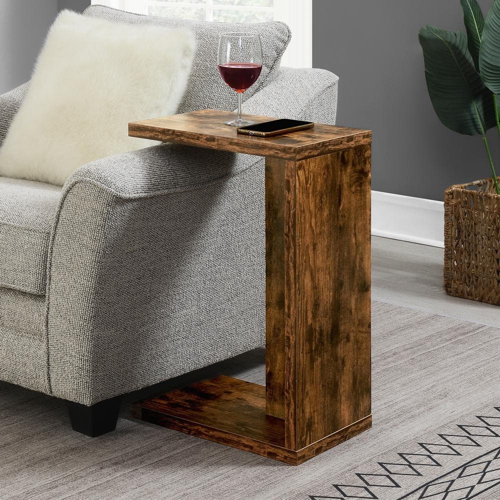 Northfield Admiral Minimalist C-Shape Barnwood End Table