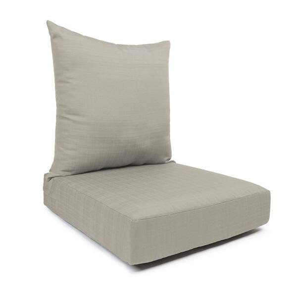 Sunrise 23 in. x 24 in. x 5 in. Deep Seat Cushion-Back and Seat Set with Knife Edge Sand