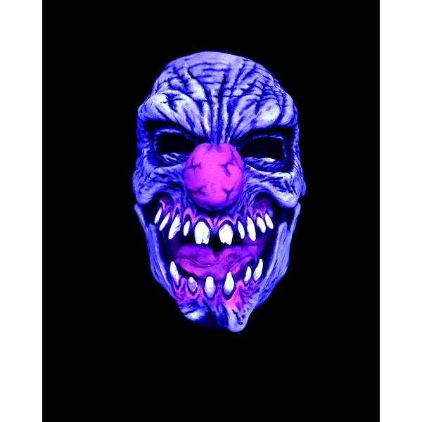 Zagone Studios UV Last Laugh Moving Mouth Evil Clown Mask UV Black