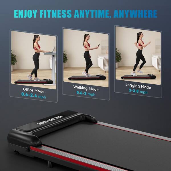 Walking Pad Redliro Treadmill With 6% Incline, Under Desk
