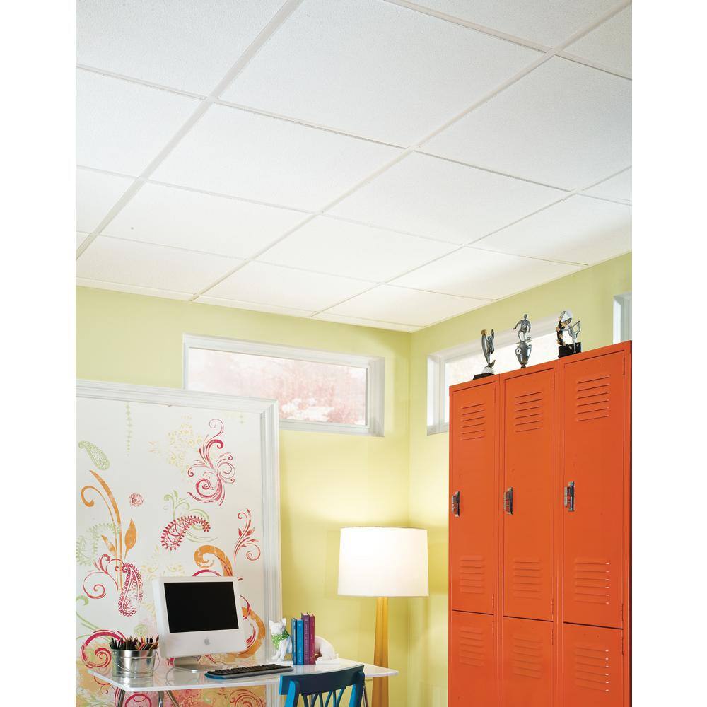 Armstrong Ceilings Sahara 2 Ft X 2 Ft Lay In Ceiling Tile 64 Sq Ft Case 271 The Home Depot