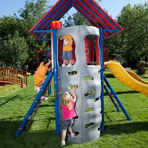 Double Slide Deluxe Primary Colors Swing Set