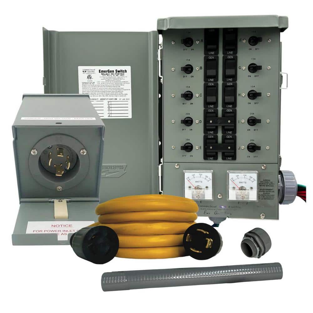 Connecticut Electric 30 Amp 10-Circuits G2 Manual Transfer