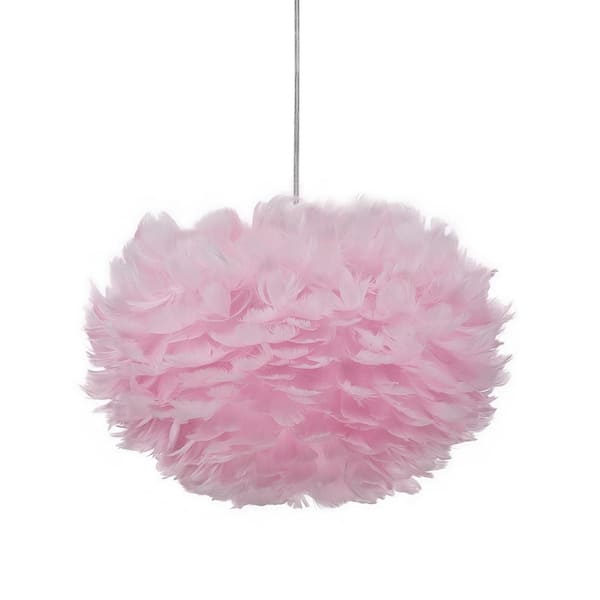 Childhood 100 -Watt 3-Pink Cage Pendant Light No Bulbs Included
