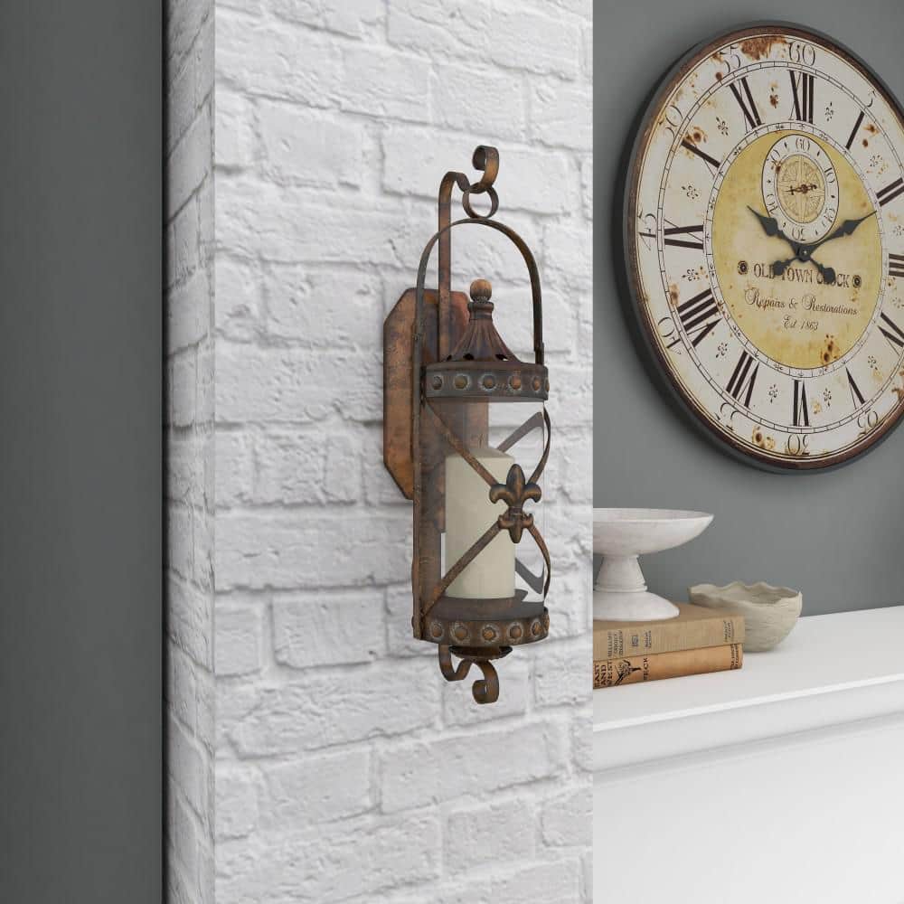 Satin Finish Traditional Hurricane Candle Lantern 7"L x 6"W x 20"H
