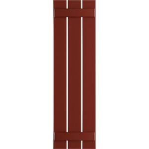 17-1/8 in. x 29 in. True Fit PVC 3-Board Spaced Board and Batten Shutters Pair in Pepper Red