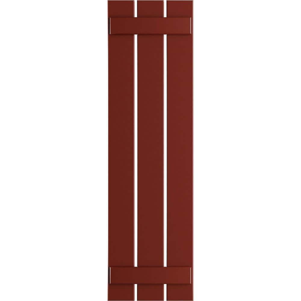 17-1/8 in. x 54 in. True Fit PVC 3-Board Spaced Board and Batten Shutters Pair in Pepper Red price history on PriceWatchPro
