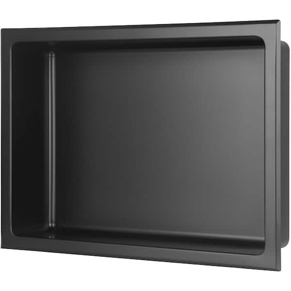 Matte Black Concealed Wall Niche Bathroom 304 Stainless Steel Wall