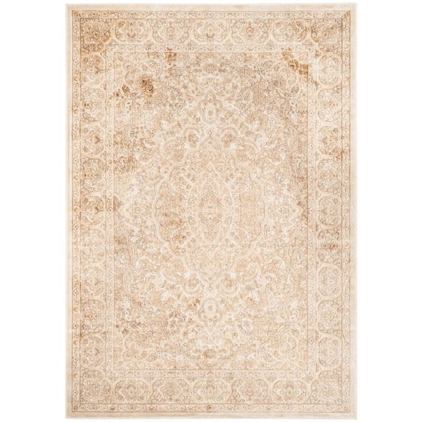 SAFAVIEH Paradise Stone/Cream 5 ft. x 8 ft. Border Area Rug