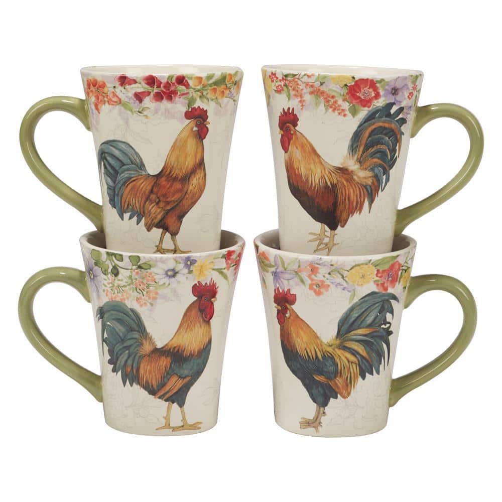 Ceramic Rooster Measuring Cup Set Of 4, Home Décor, Gift for Her