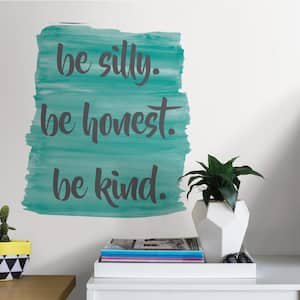 Blue Be Silly, Honest and Kind Wall Quote