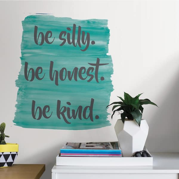 WallPops Blue Be Silly, Honest and Kind Wall Quote
