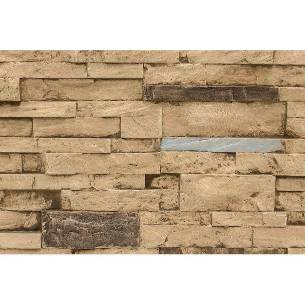 Urestone Stacked Stone #65 24 in. x 48 in. Mountain Country Stone Veneer Panel (4-Pack)