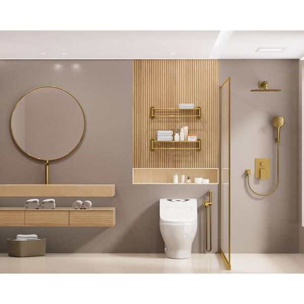 YAWWALK 1 Handle Bidet Faucet with 47 in. Stainless Steel Hose and