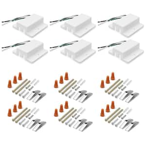 H-track Floating Canopy, Compatible with Standard H-type 120V 3-Wire Single Circuit, Track Light Accessory, White 6 Pack