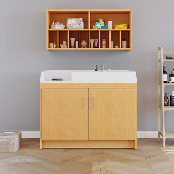 TOT MATE Natural Birch Plywood Diaper Wall Storage, Baby Diaper