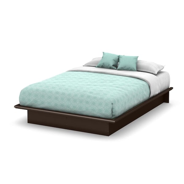 South Shore Step One Queen-Size Platform Bed in Chocolate