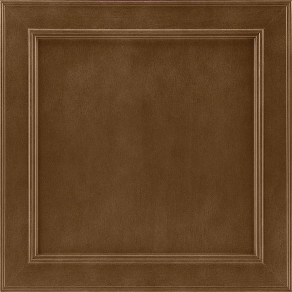 American Woodmark Brookland 14 9/16-in. W x 14 1/2-in. D x 3/4-in. H Cabinet Door Sample in Maple Truffle