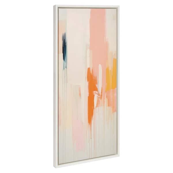 Kate and Laurel Sylvie Fiesta Abstract Framed Canvas by Amy Lighthall Set of 1 Abstract Art Print 18.00 in. x 40.00 in.