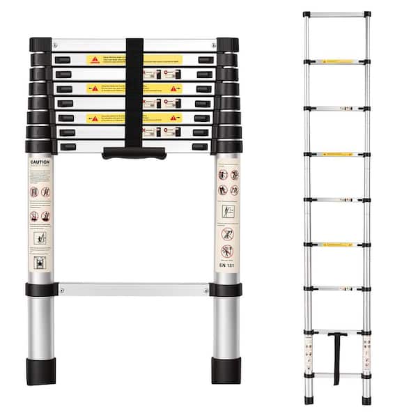 8.5 ft. Portable Aluminum Extension Ladder, 300 lbs. Load Capacity Type IA Duty Rating