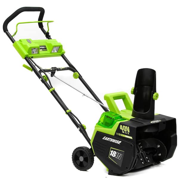 Photo 1 of 18 in. 40-Volt 4 Ah Cordless Electric Snow Thrower