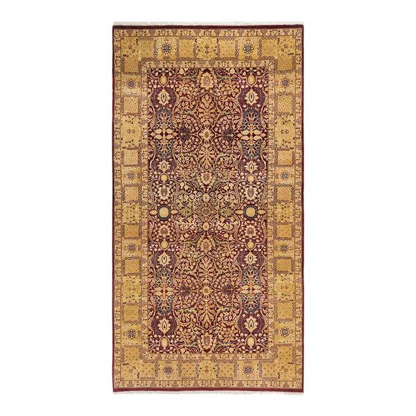 Solo Rugs Mogul One of a Kind Traditional Red 4 ft. 2 in. x 7 ft. 10 in. Floral Area Rug