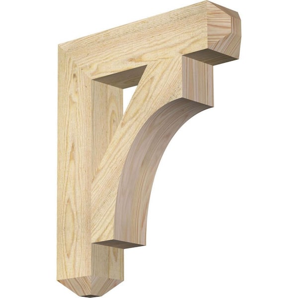 Ekena Millwork 4 in. x 22 in. x 18 in. Douglas Fir Westlake Craftsman Rough Sawn Bracket