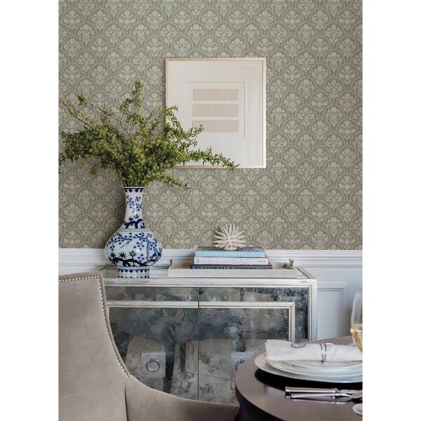 Green Frances Moss Fishscale Wallpaper Sample