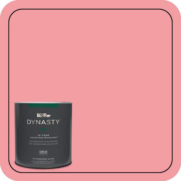 BEHR DYNASTY 1 qt. #140B-4 Island Coral Semi-Gloss Enamel Exterior Stain-Blocking Paint & Primer