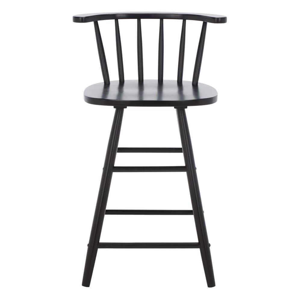 Jay Black Wood and Metal Counter Stool